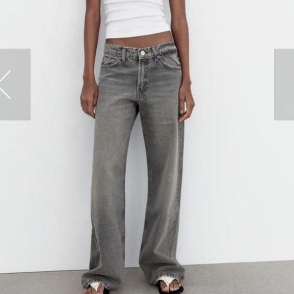 Zara Denim - Zara 4730/034/807 Relaxed Midrise Wide Leg Jeans 2